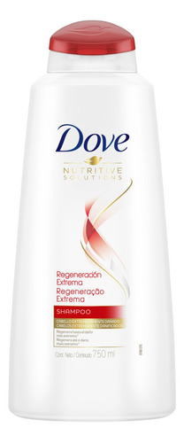 Shampoo Dove Nutritive Solutions Regeneración Extrema en botella de 750mL por 1 unidad