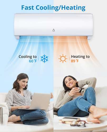 Aire Acondicionado Inteligente 9000 Btu Con Bomba De Calor Y Blanco