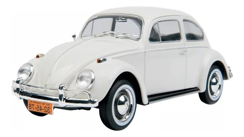 Miniatura Volkswagen Fusca 1961 Carros Dos Sonhos 1/24 Cor Branco