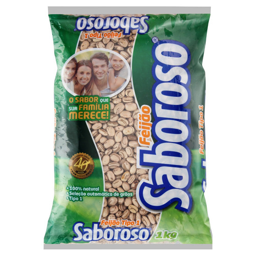 Imagem 1 de 4 de Feijão carioca cores Saboroso em pacote sem glúten 1 kg