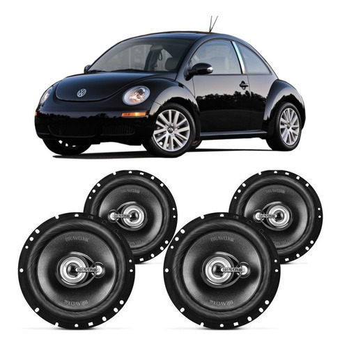 Alto Falante Bravox Vw New Beetle 2000 A 2005 240w Rms Kit