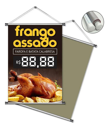 Banner Frango Assado Tamanho 100x65cm B17