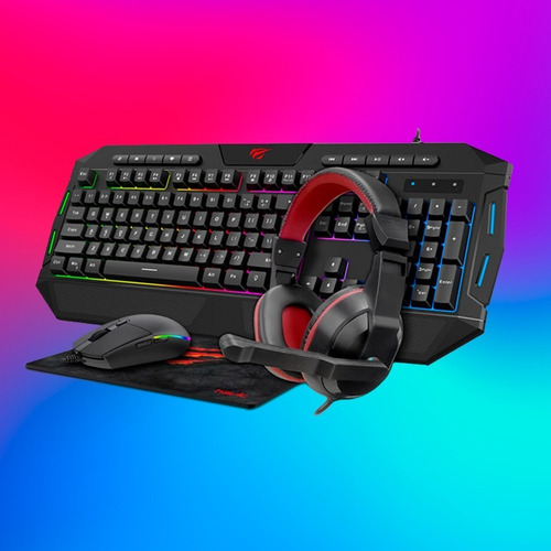 Imagen 8 de 9 de Combo Havit Gaming Hv-kb501cm 4ni1