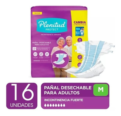 Pañales Plenitud Protect  M  X 16 Unidades