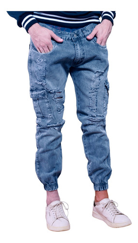 Jogger Mom Cargo Hombre Pantalón Jean Shaffe Co