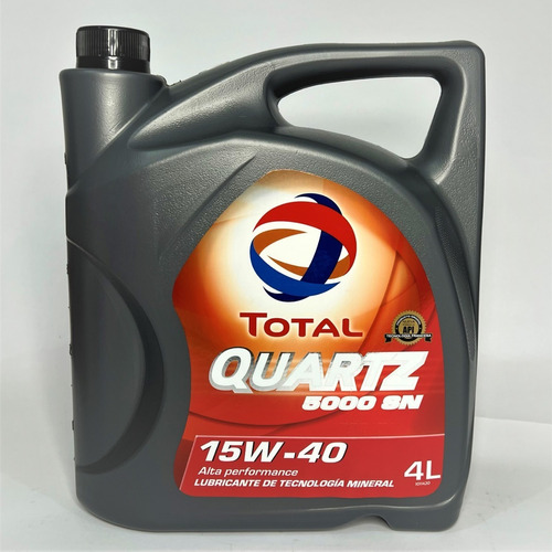 Aceite Motor Total 15w40 Quartz 5000 Sn 4 Litros Mineral