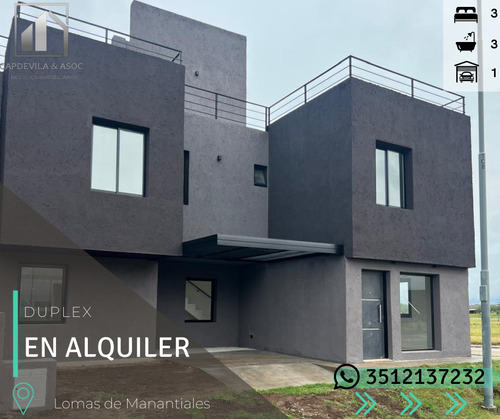 Duplex Alquiler - Lomas De Manantiales