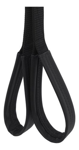 Par De Alça Tornozeleira Polia E Tríceps Em Corda Pulley Cor Preto