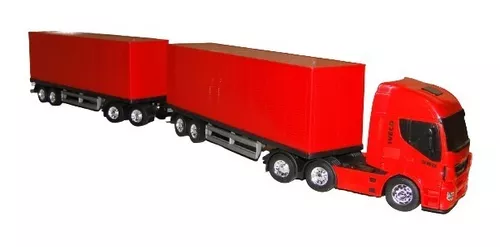 Iveco 9 Eixo Bau Trintão Bitrem Dolly S Way Hi Way Brinquedo