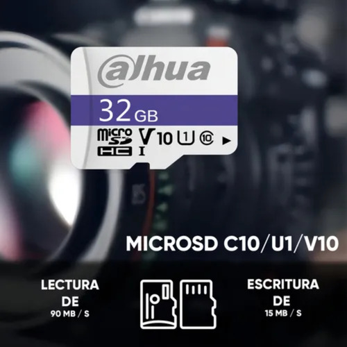 Kit Mextec 3pz Tarjeta De Memoria Microsd Dahua 32gb 90mb/s