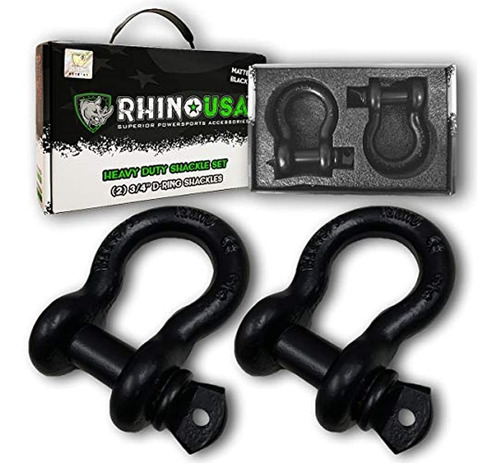 Rhino Usa - Grillete De Anillo D (2 Unidades) 41,850lb De Fu
