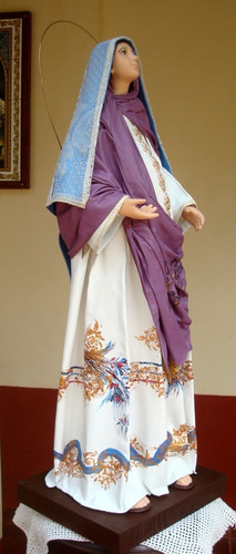 Virgen De La Dulce Espera 8 Hecha A Mano Artesanal (Usado)