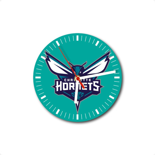 Reloj De Pared Charlotte Hornets Equipo Nba Logo Basquet 