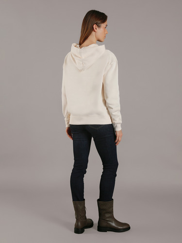 Poleron Con Gorro Hero Logo Beige Calvin Klein