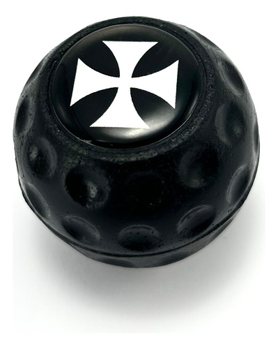 Manopla Câmbio Fusca Kombi Cruz De Malta Logo Prata 12mm