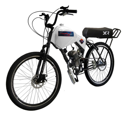 Bicicleta Motorizada 80cc Coroa 52 Fr/susp Bancoxr Carenada Cor Branco Absoluto Tamanho Do Quadro 19