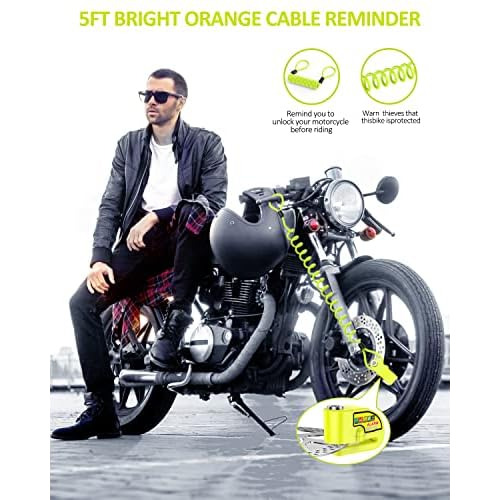 Candado De Disco Freno De Motocicleta Alarma De 110 Db,...