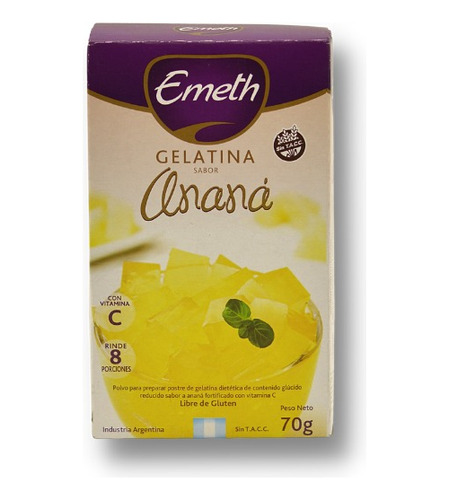 Gelatina Emeth Ananá X 6 Und X 70gr - Almacen Mingo