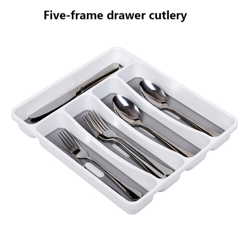 Bandeja Para Cubiertos Clásica, Organizador De Cocina Con 5