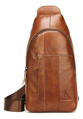 Mochila De Hombro De Cuero Genuino Para Hombres Y Mujeres, B