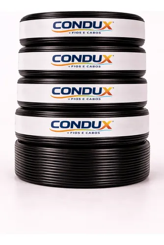 Cabo Flexivel 2,5mm Unipolar Com 100 Metros Condux 750v Preto