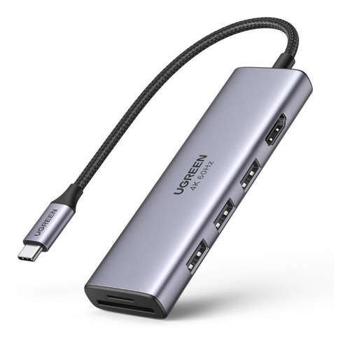 Hub Ugreen 6 Em 1 Usb-c 4k 60hz Cartão Sd / Micro Sd - 60383