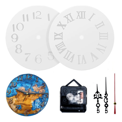 Kit De Moldes De Silicona: Reloj De Pared Digital De 2 Pieza