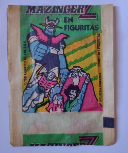 Antiguo Sobre De Figuritas Mazinger Z Cerrado Año 1986