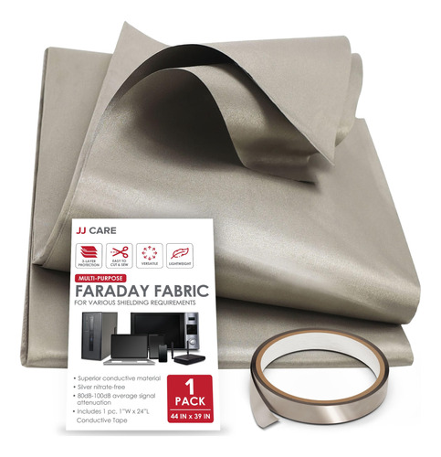 Tela Faraday Jj Care [paquete De 1, Tela Faraday De 44 X 39 