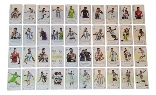 Mazo De Cartas Campeones Del Mundo 2022 Mcdonalds Panini Blanco Argentina Campeón Del Mundo Español