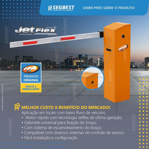 2 Barreira Cancela Automática Ppa K1 Laranja Braço 2,5m