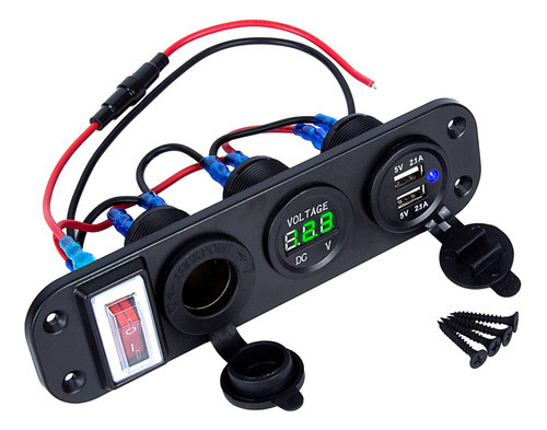 Cargador Doble Usb Y Toma De Encendedor 12v Para Auto