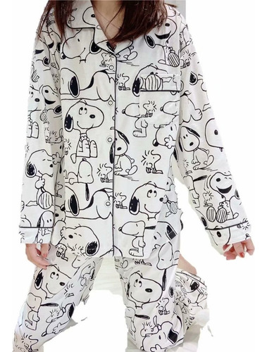 A Pijama Japonés Lindo Animados Snoopy Señoras De Manga