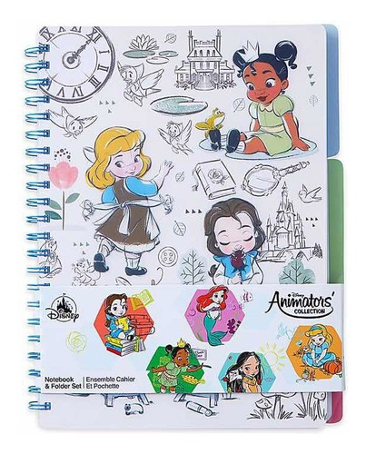 Animators Set Cuaderno + Folder Colección Disney Store