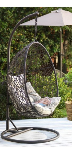 Imagen 2 de 7 de Sillón Colgante De Ratán Para Jardín Envío A Provincia