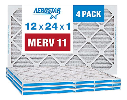 12x24x1 Merv 11 Pleated Air Filter, Ac Furnace Air Filt...