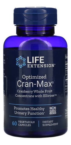 Life Extension, Cran-max Optimizado Arandano, 60 Cápsulas Sin Sabor