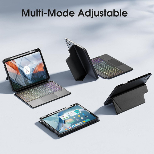 Funda Teclado Táctil Iliminado Para iPad 10th 10.9'' 2022 Ñ