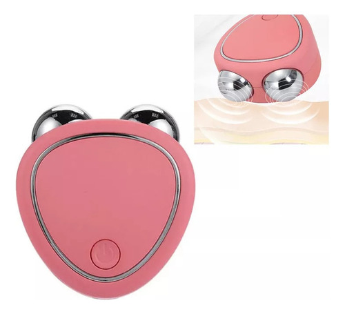 Masajeador Facial De Doble Rodillo Con Microcorriente Usb