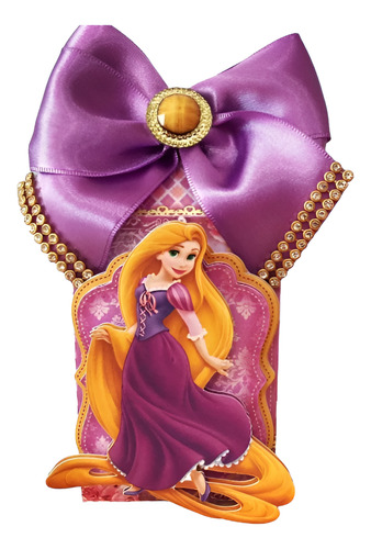 10 Cajitas Milk Box De Rapunzel Sin Moño
