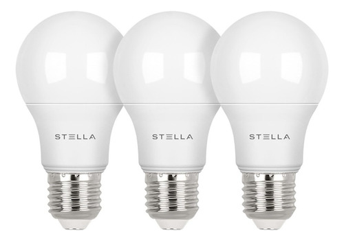 3x Lâmpada Led Bulb A60 9w Stella Sth8265 Quente Neutro Frio Cor Da Luz 3000k Branco Quente