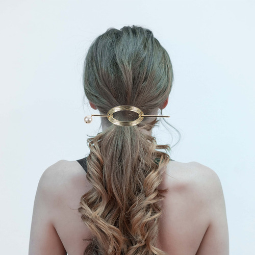 Hebilla De Pelo Simple Arrow Pearl, 6 Unidades