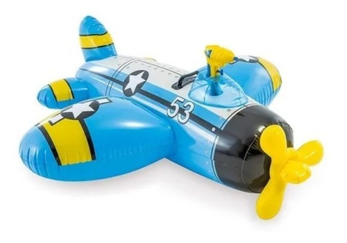 Avión Flotador Infable P/pile C/pistola Agua 132x130cm Intex