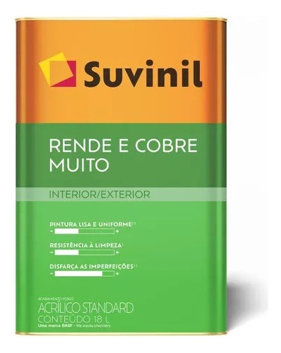 Tinta Crômio Fosca Alto Rendimento E Cobertura 18l - Suvinil
