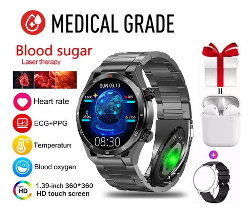 Reloj Inteligente Ecg+ppg Para Xiaomi Ios/glucosa En Sangre
