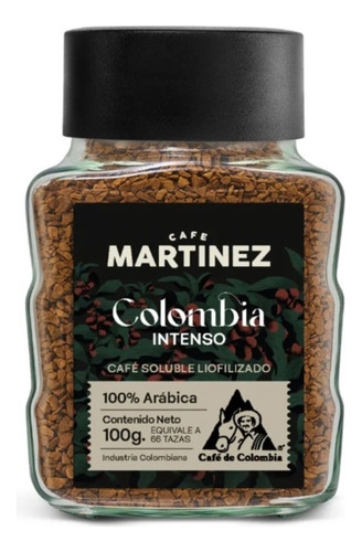 Café Soluble Liofilizado Colombia 100gr Café Martínez
