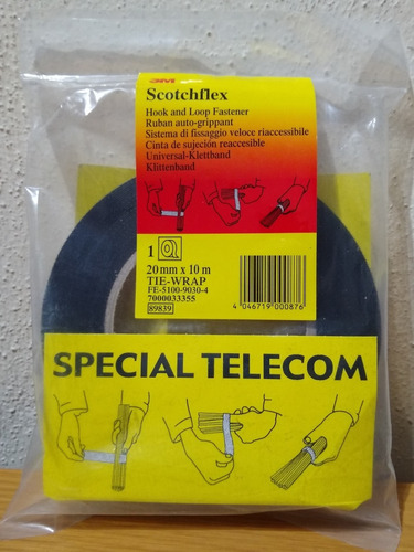 Cinta De Sujeción Reutilizable Para Cables 10 M Scotch Flex