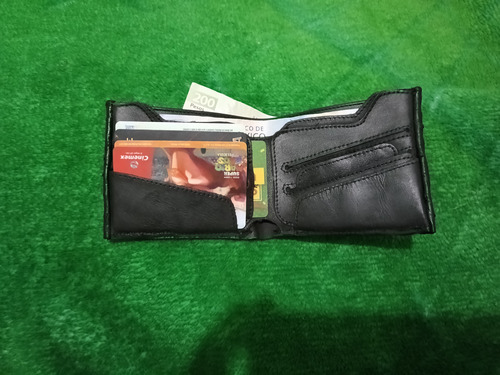 Cartera De Piel De Avestruz Original Negro Negra