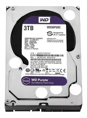 Disco Rígido Interno Western Digital Wd Purple Wd30purz 3tb