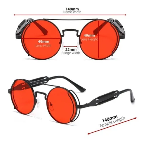 Lentes steampunk rojos hotsell